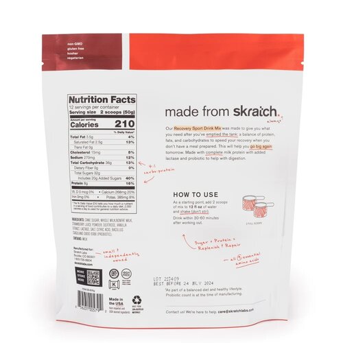 Skratch Labs Skratch Labs Recovery Sport Drink Mix Fraise + Crème