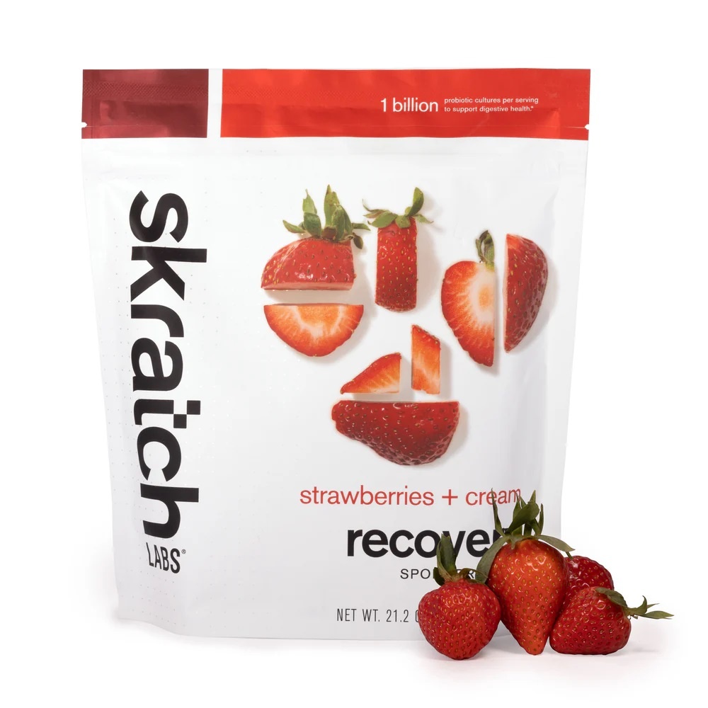 Skratch Labs Recovery Sport Drink Mix Strawberry + Cream Cycle Néron