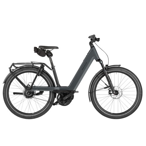 Riese & Muller Riese & Muller Nevo5 Vario 800WH Kiox 500 w/ Carrier 50cm - Gris Ardoise | Vélo Électrique