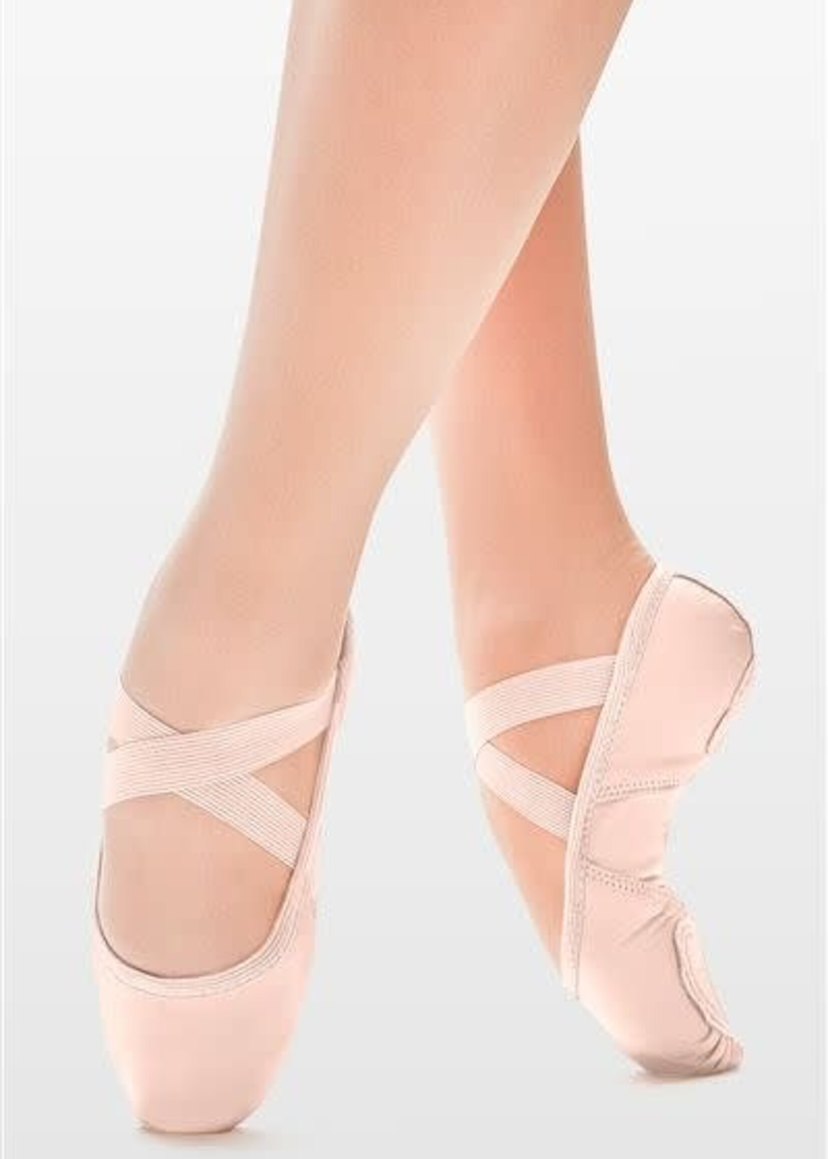 SoDanća SD110S Split Sole Leather Ballet Shoe  W/O Drawstring PINK