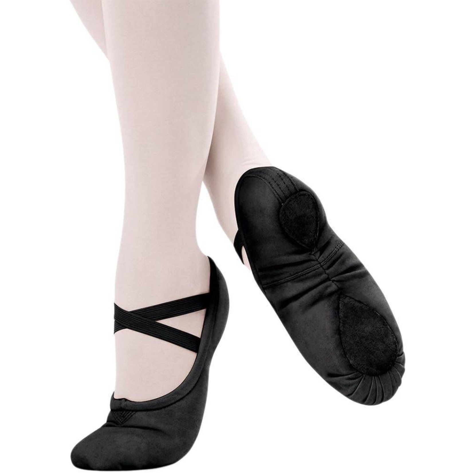 Sansha Pro1C Split Sole Canvas Ballet Slipper BLACK