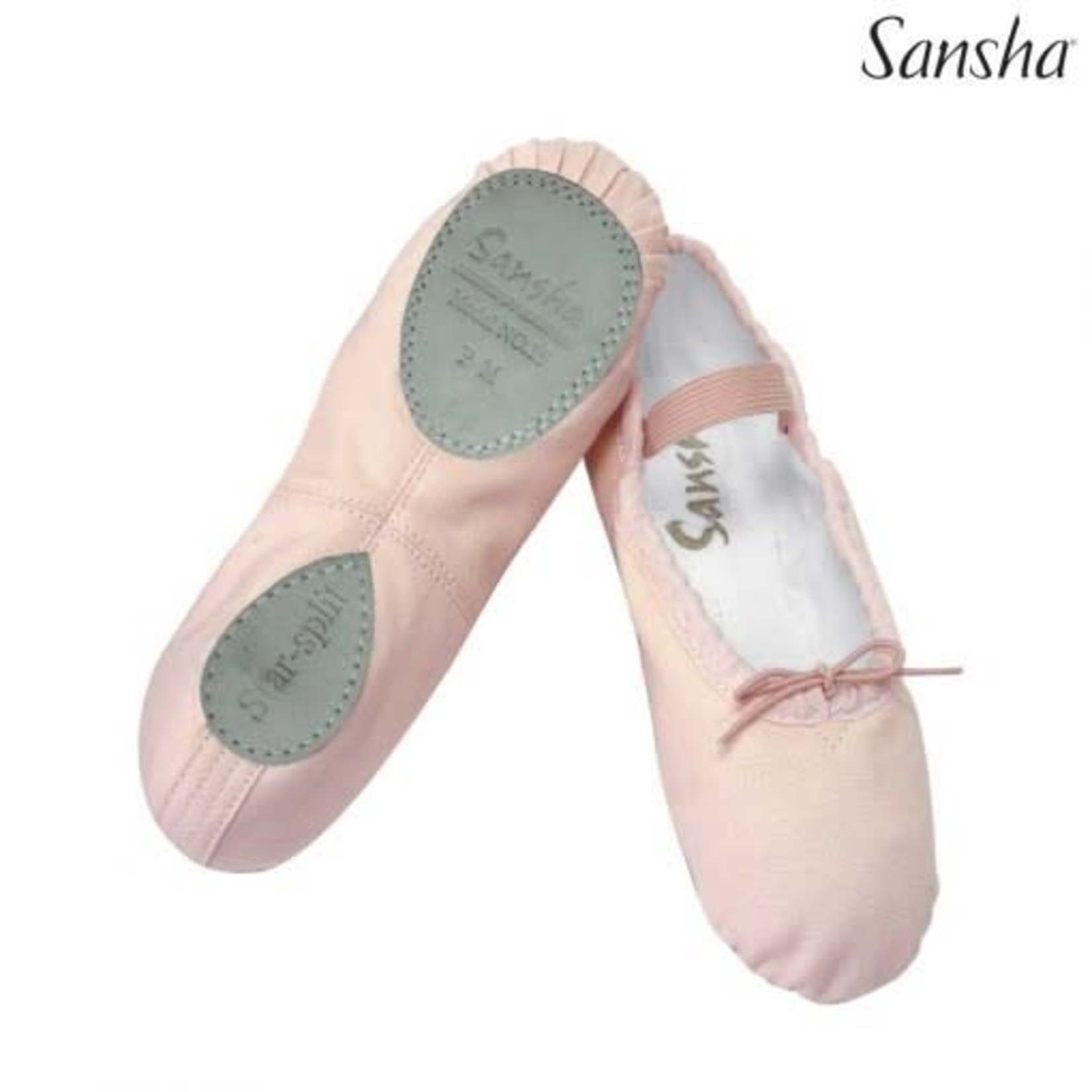 Sansha 15C Star Split Sole Canvas Ballet Slipper  PINK