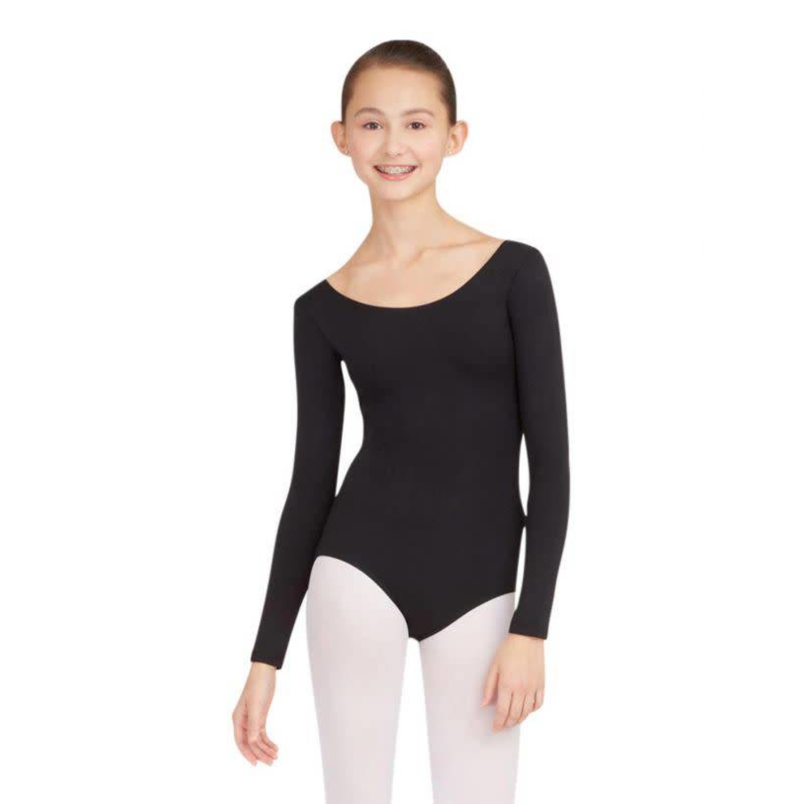 Leotard Long Sleeve, Black Ballet Leotard