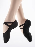 SoDanća SD16 Split Sole Canvas Ballet Shoe BLACK