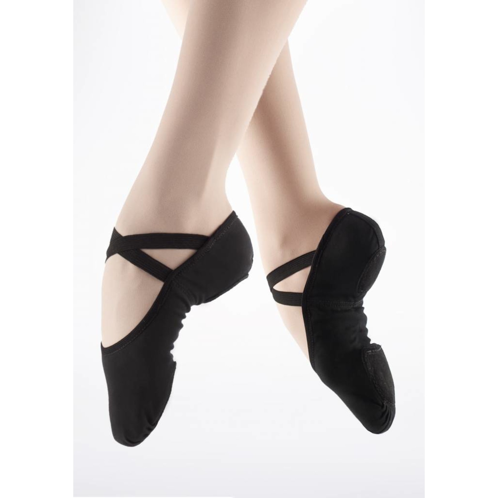 SoDanća SD16 Split Sole Canvas Ballet Shoe BLACK