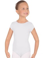 Eurotard 44475C CHILD SHORT SLEEVE LEOTARD WHITE