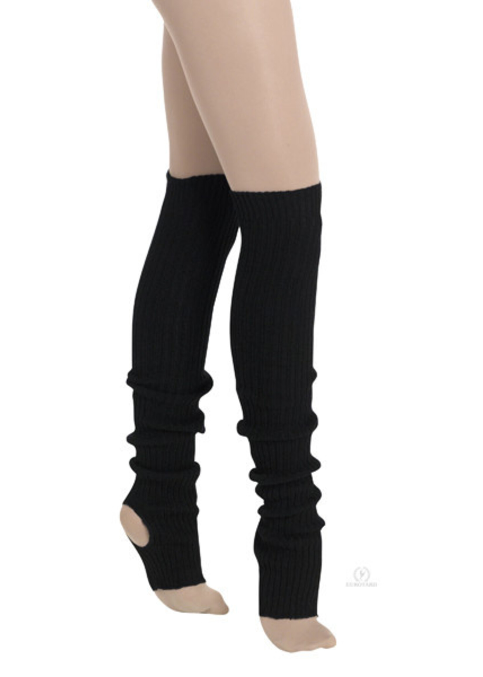 Eurotard 2625- Adult-Teen 36" Stirrup Legwarmer Black OSFA
