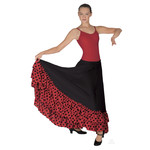 Eurotard 08804c Child Flamenco Skirt BLACK/Red