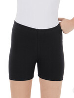 Eurotard 10262 Girls Mid Thigh Biker Shorts Black