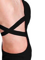 SoDanća SD110L Split Sole Leather Ballet Shoe W/O drawstring  BLACK