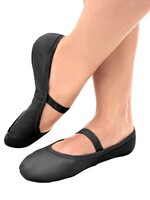 SoDanća SD69L Full Sole Leather w/out drawstring Ballet Shoe  BLACK