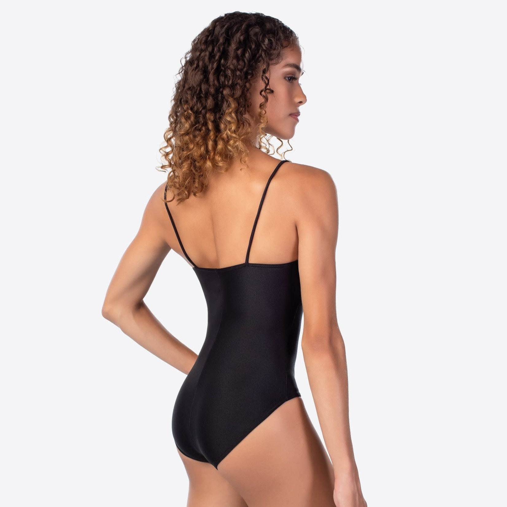 SoDanća SDE1806 ADULT CAMISOLE SHIMMER LEOTARD WITH PINCHED FRONT