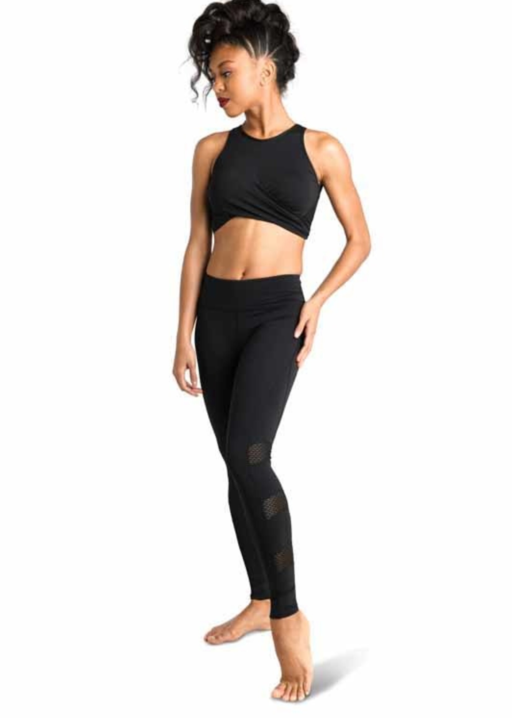 Danshuz 19300A Crop top with twisted draping at center front