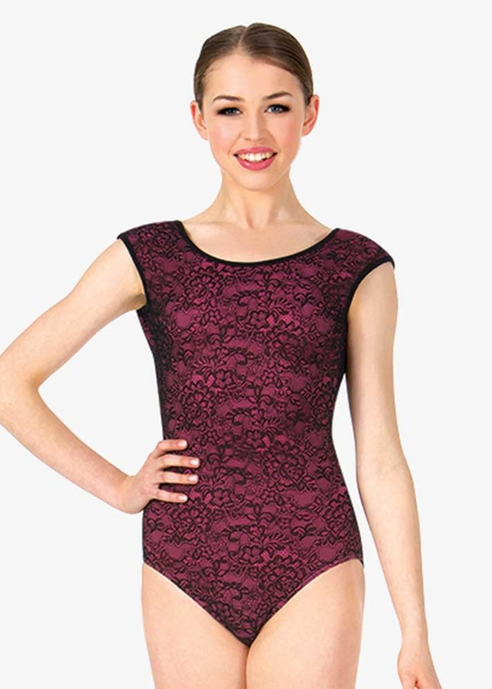SoDanća RDE-1624 Adult Lace Leotard With Low Open Back