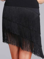 DD Latin Dance Fringe Ballroom Skirt Black