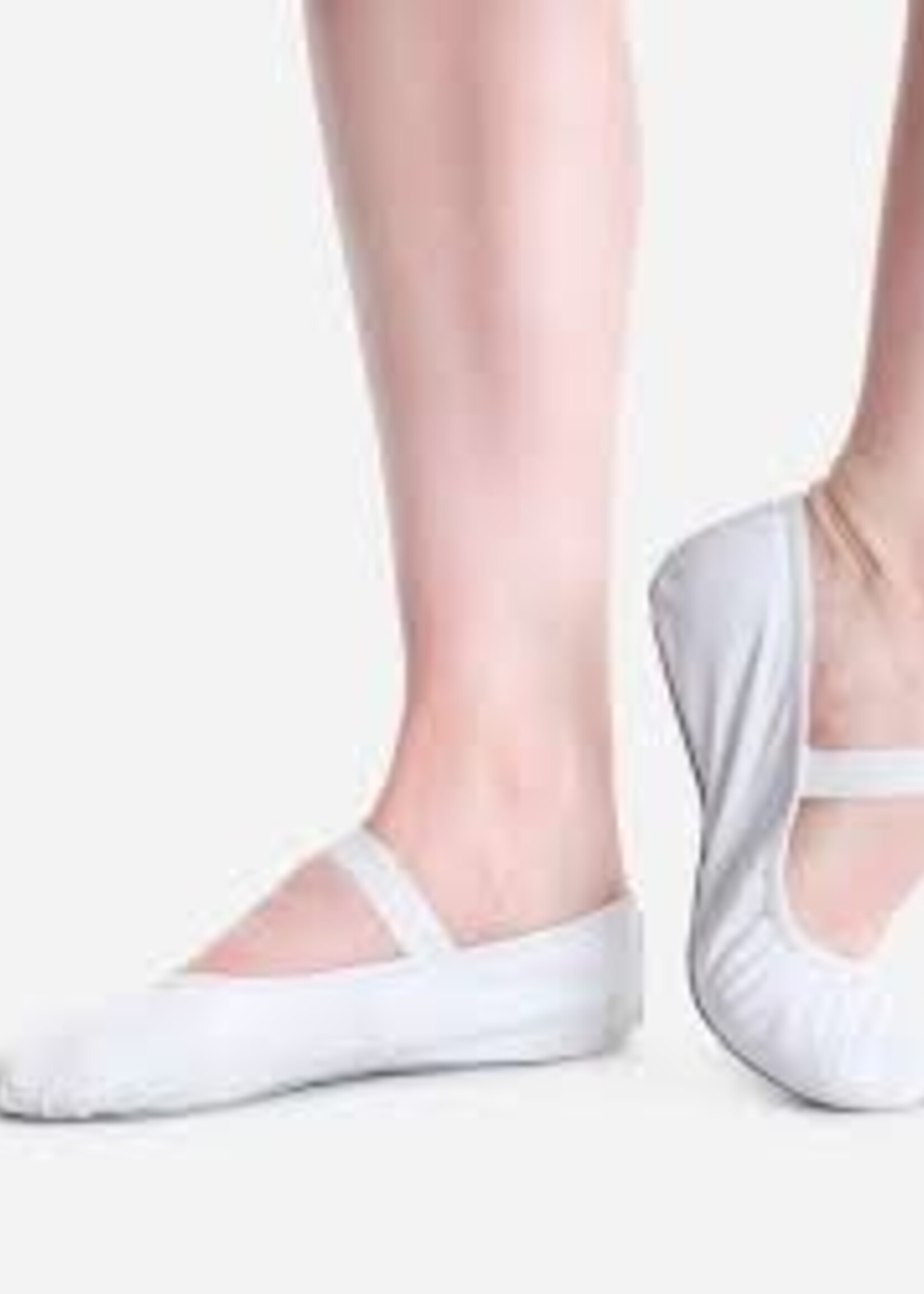 SoDanća SD69L Full Sole Leather w/out drawstring Ballet Shoe  WHITE