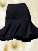 BB Latin Dance Ruffle CHILD Ballroom Skirt Black