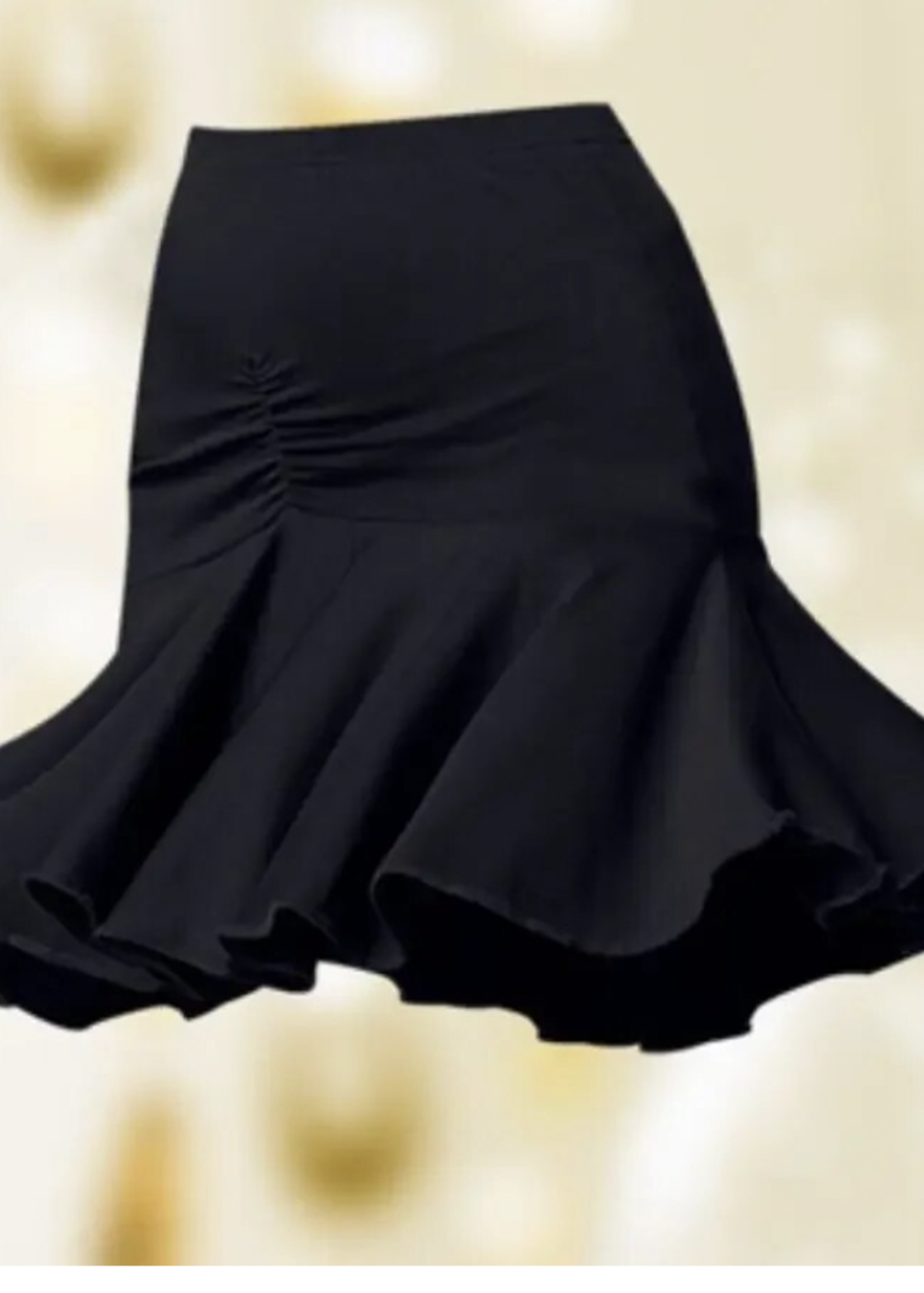 BB Latin Dance Ruffle CHILD Ballroom Skirt Black
