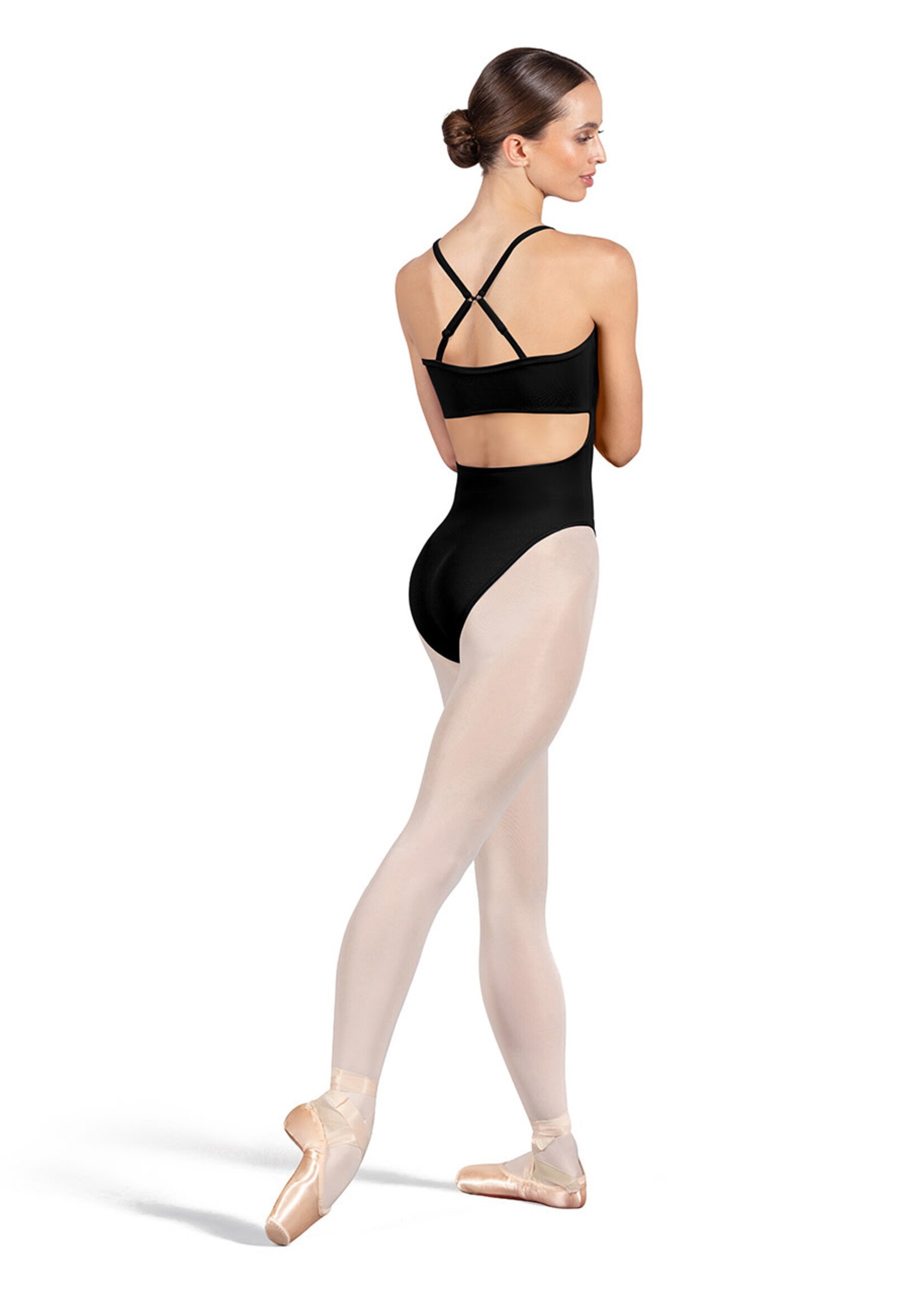 Bloch ADC L4277 Adult Pinch Front Cami Leotard BLACK (INTENSIVE/COMPANY)