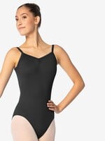 SoDanća SL113 ADULT CAMISOLE PINCH FRONT AND BACK LEOTARD BLACK