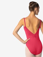 SoDanća SL113 ADULT CAMISOLE PINCH FRONT AND BACK LEOTARD RASBERRY