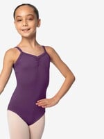 SoDanća SL114 CHILD CAMISOLE PINCH FRONT AND BACK LEOTARD DK PURPLE (GRAPE)