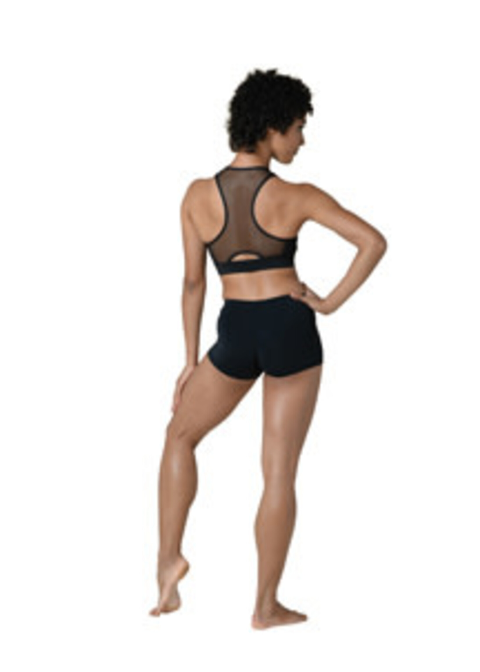 Danshuz 22304A ADULT SCOOP NECK TANK BRA  BLACK