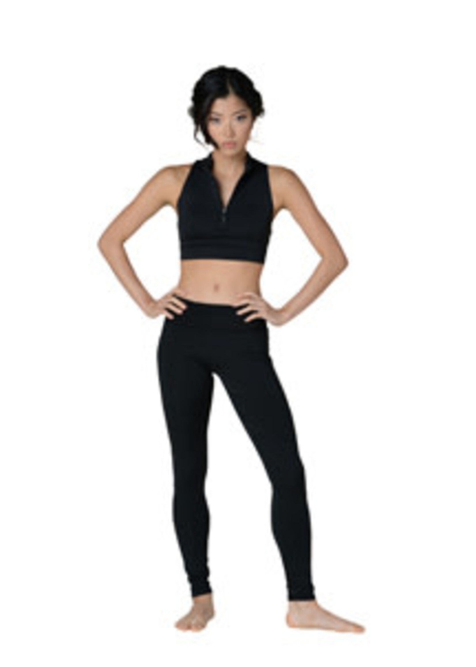 Danshuz DT 22402A HI WAISTED LEGGING WITH MESH BLACK