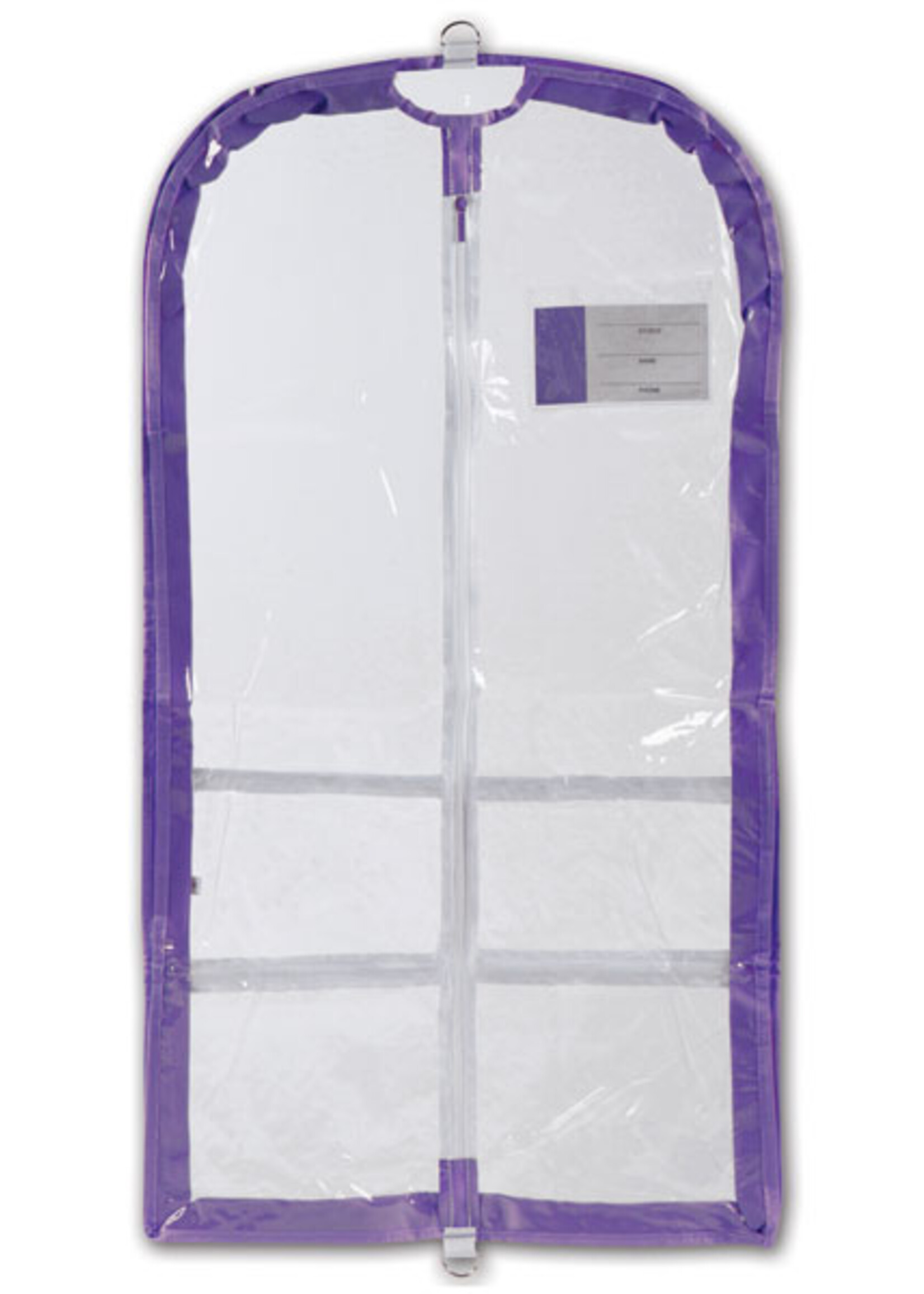 Danshuz B596 COMPETITION CLEAR LAVENDAR GARMENT BAG