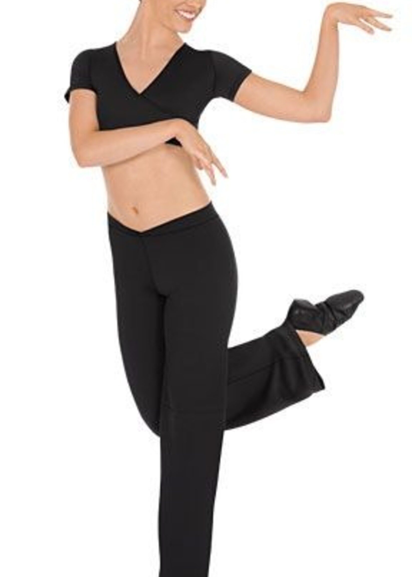 Eurotard 44655 V FRONT ADULT JAZZ PANTS BLACK