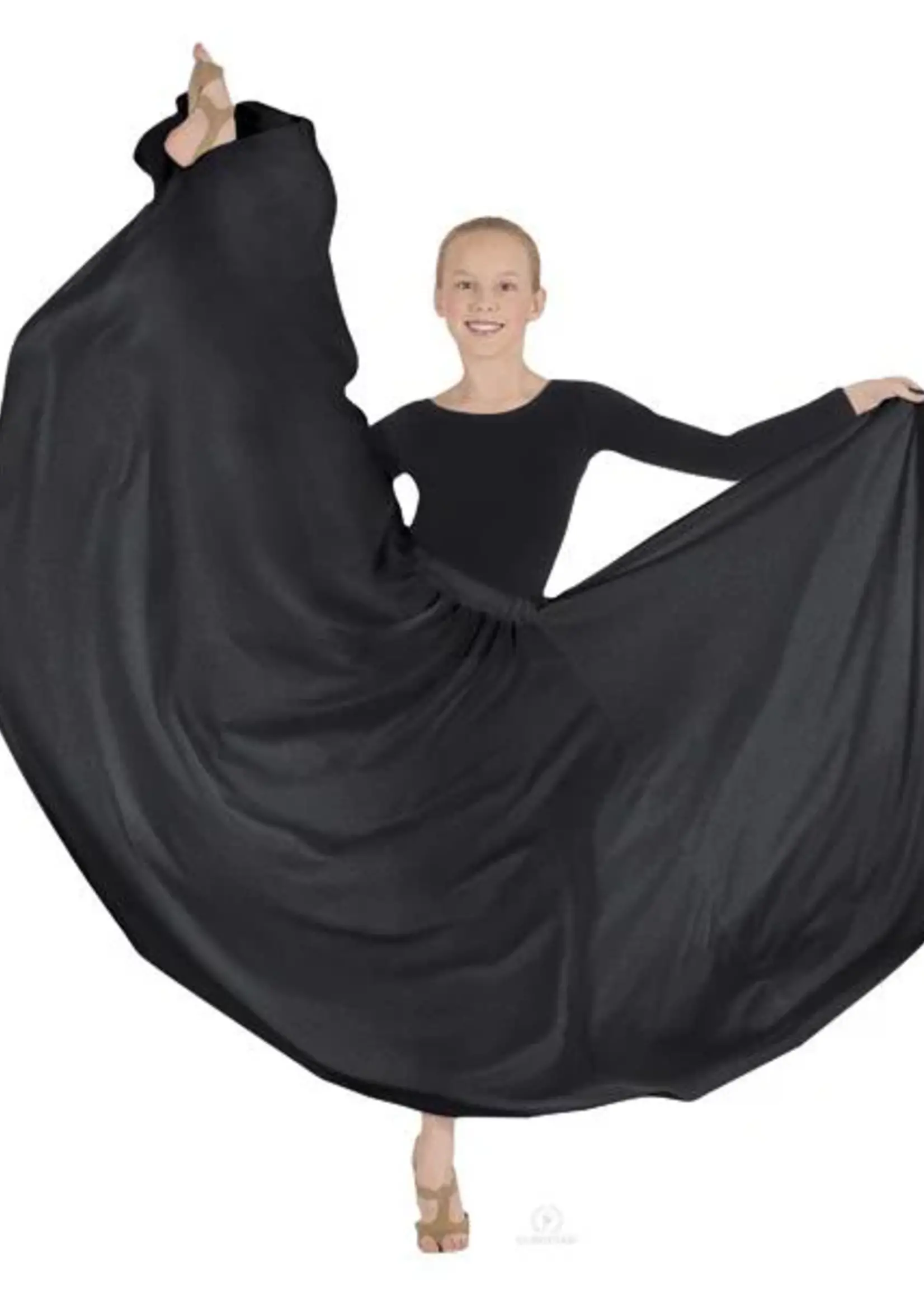 Eurotard 13674C CIRCLE SKIRT BLACK TRIPLE PANEL