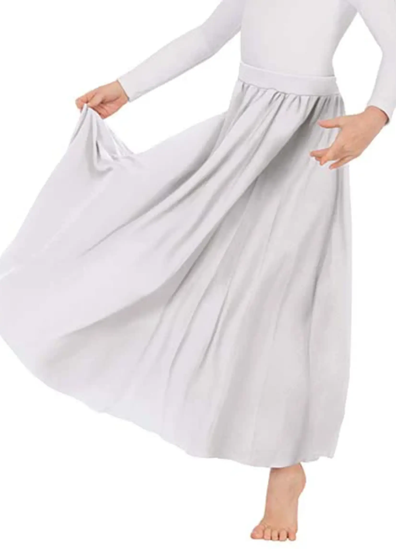 Eurotard 13778c- Child 31" Lyrical Circle Skirt White OSFA