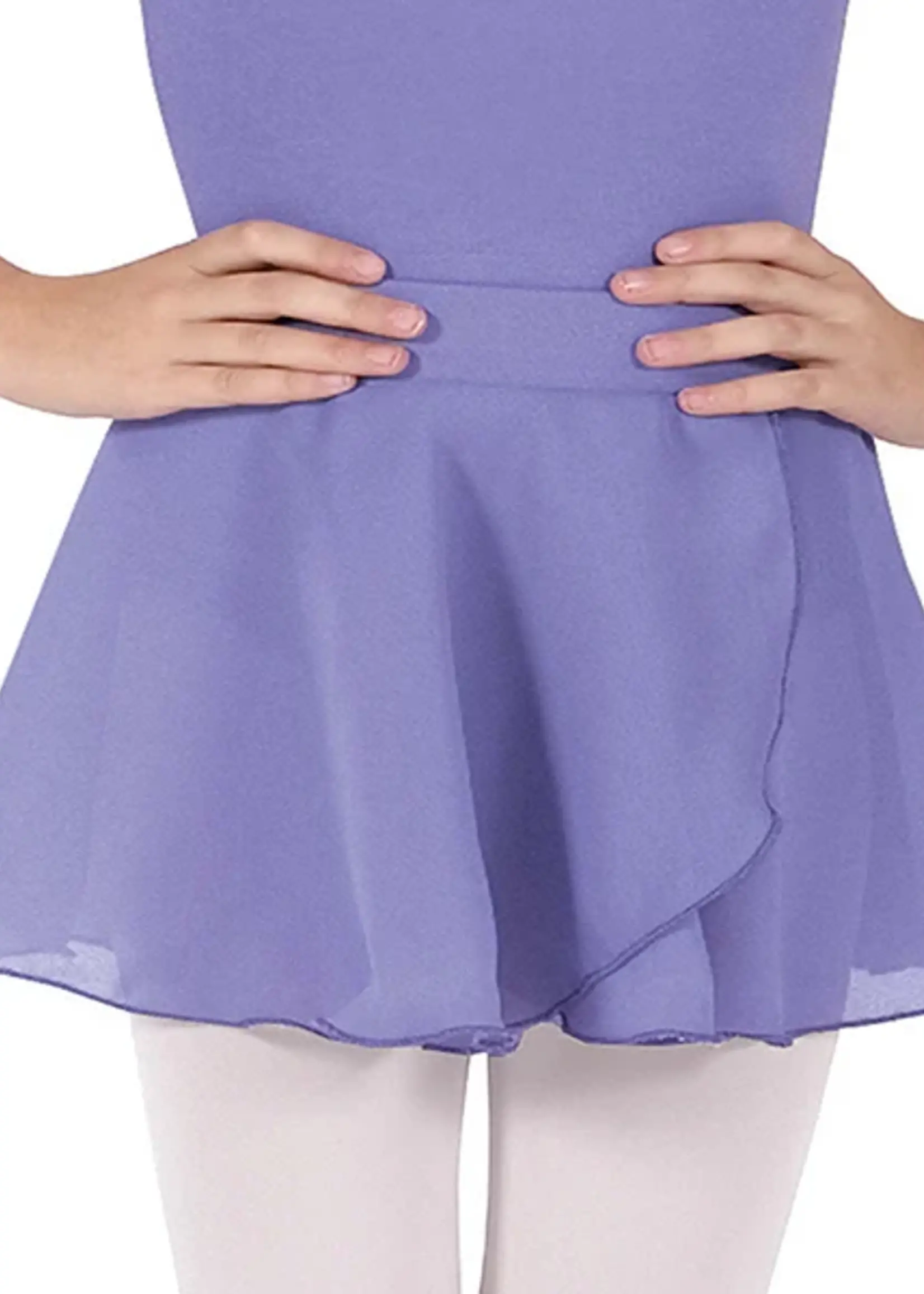 Eurotard 10127 Girls Mock Wrap Chiffon Skirt  LILAC
