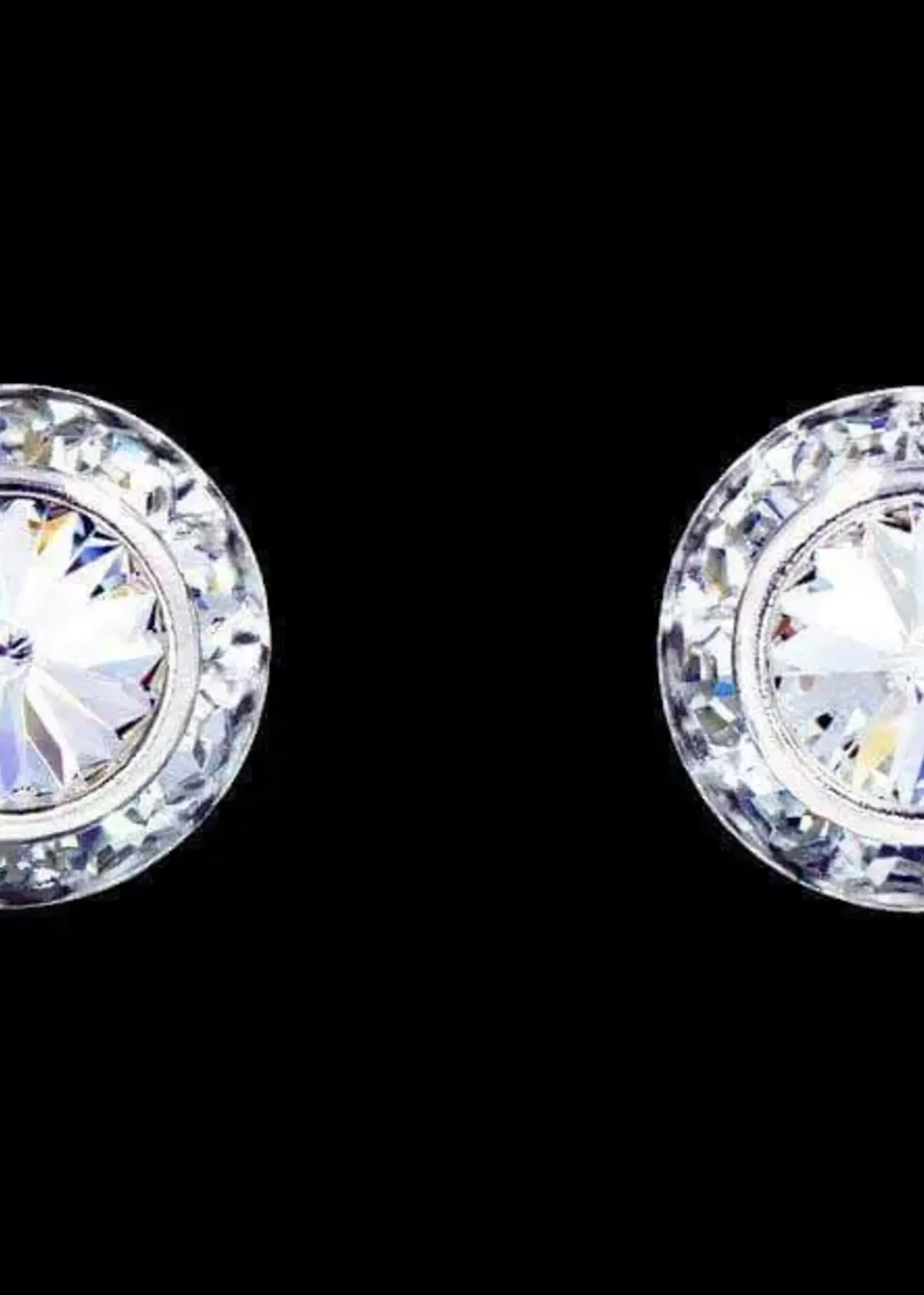 Rhinestone Jewelry #12535 X-SMALL 11mm Rondel with Rivoli Button Dance Earrings