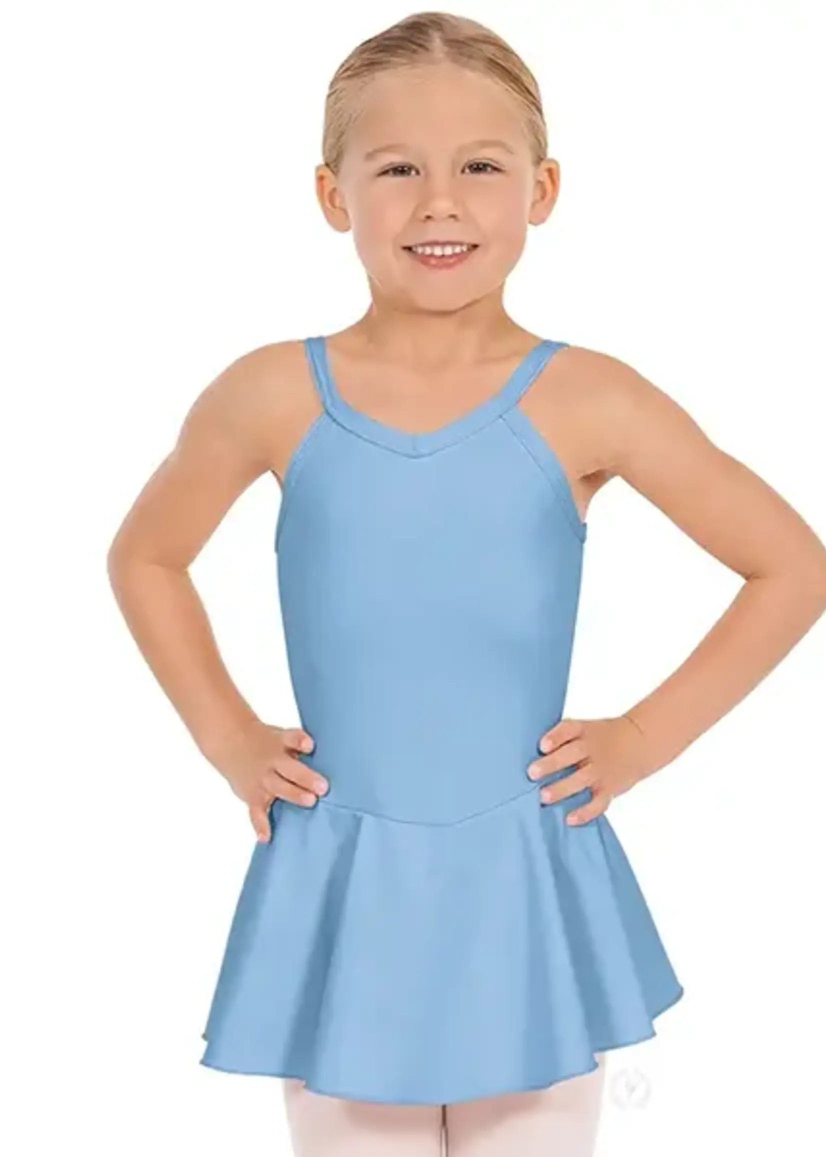 Eurotard 44453 - Girls Microfiber Camisole Dance Dress LT BLUE
