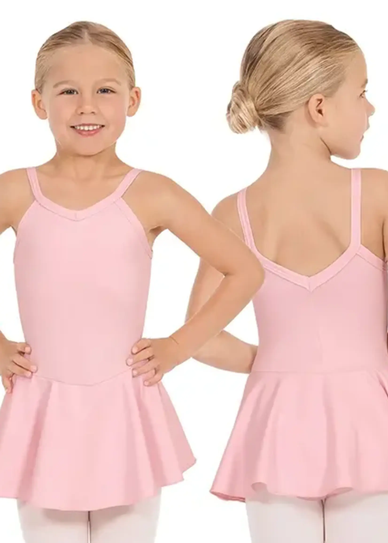 Eurotard 44453 - Girls Microfiber Camisole Dance Dress PINK