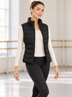 Dancing Doll WARM UP PUFFER VEST WOMEN'S BLACK
