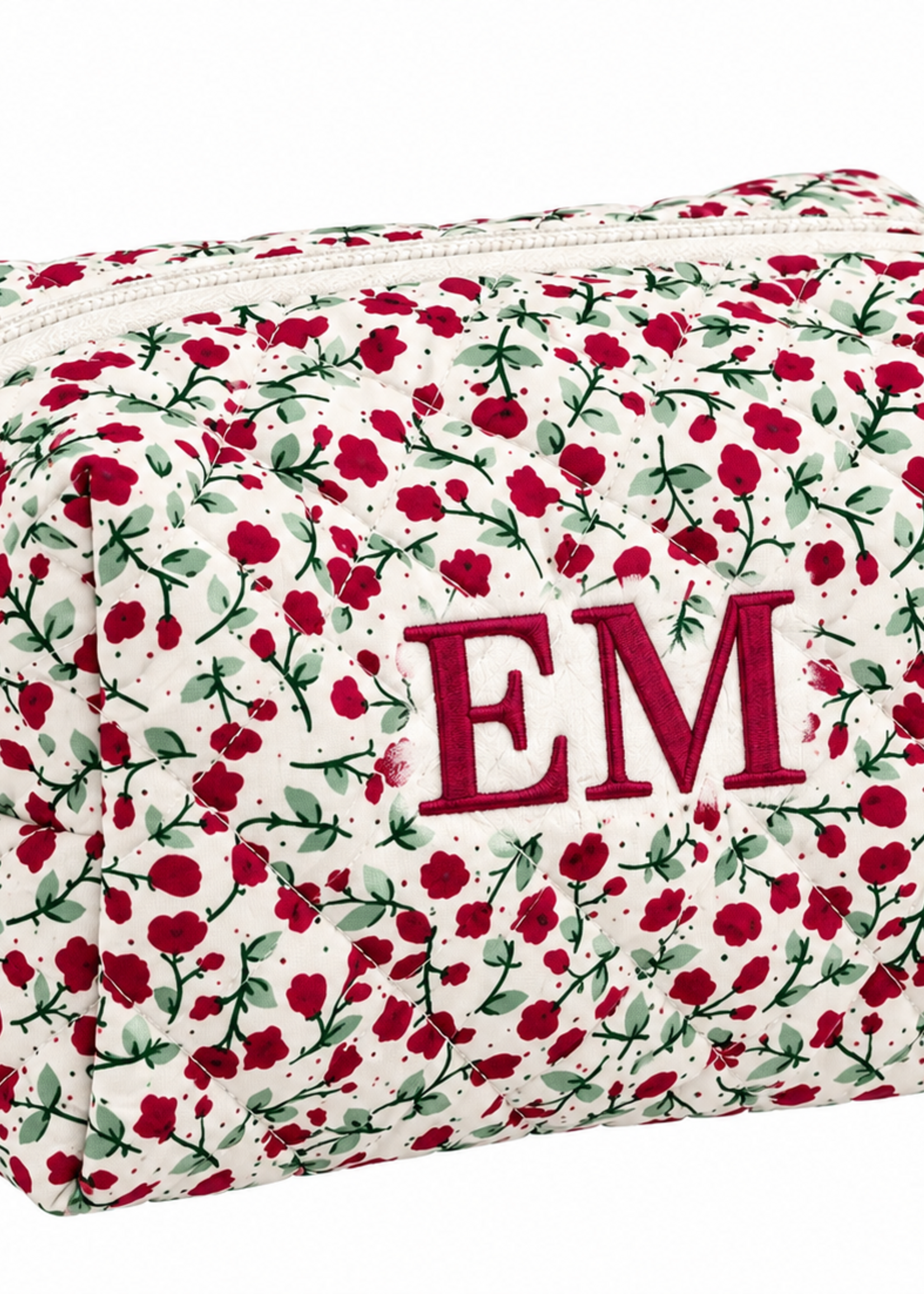 A Pretty Something A Pretty Something Personalized Floral Pouch