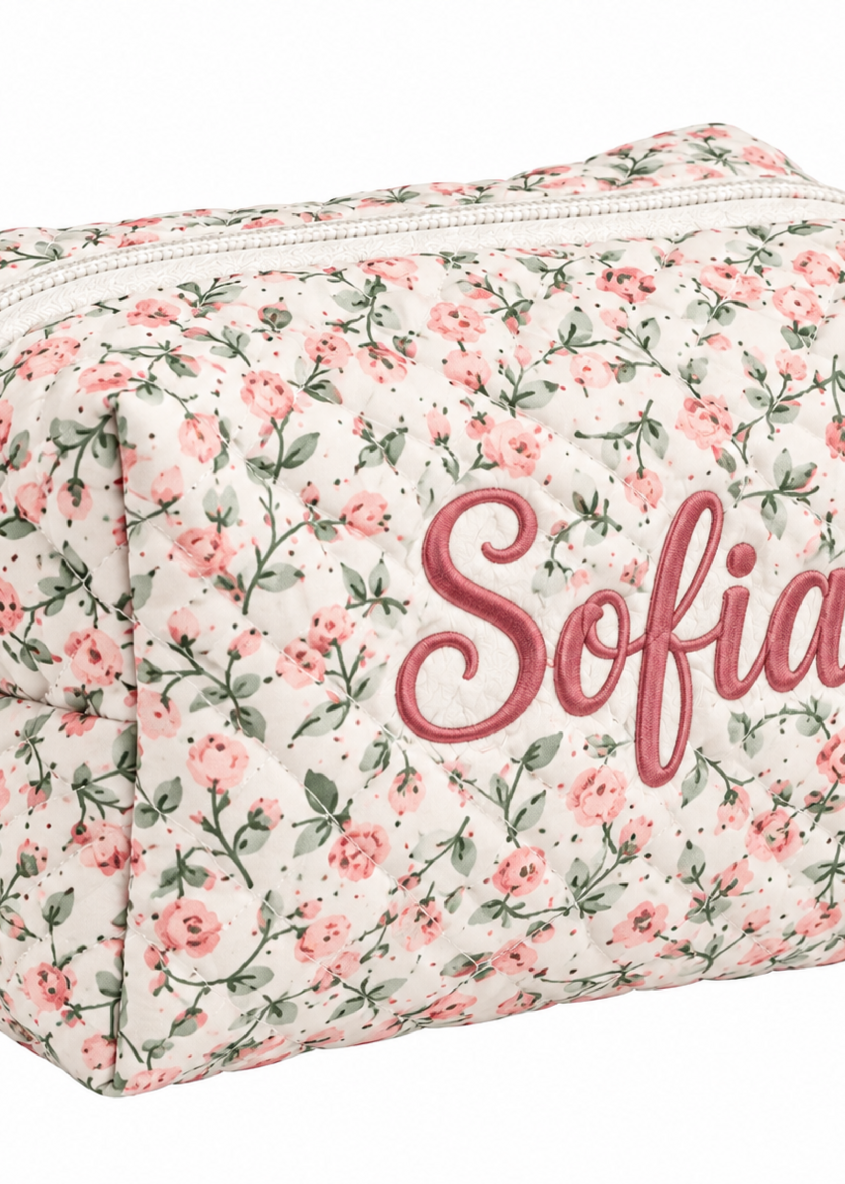 A Pretty Something A Pretty Something Personalized Floral Pouch