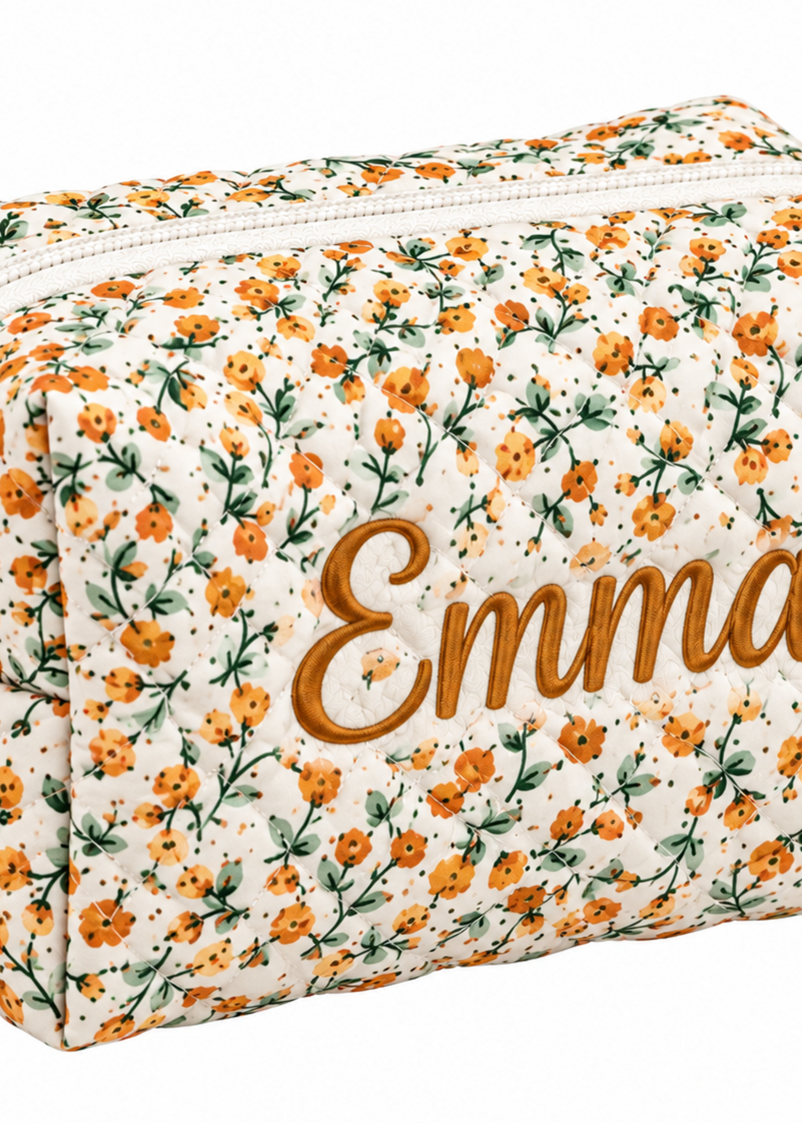 A Pretty Something A Pretty Something Personalized Floral Pouch
