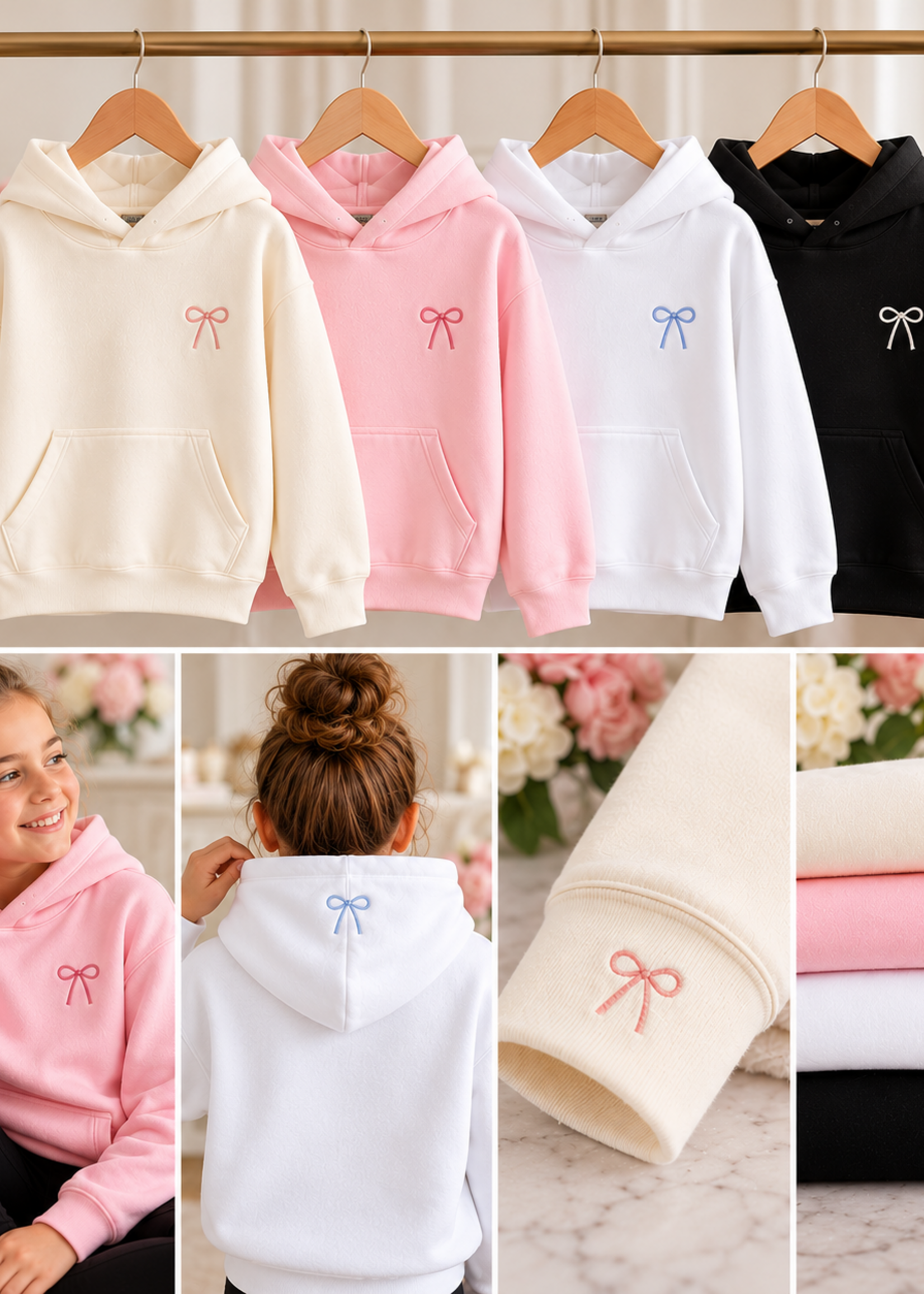 A Pretty Something A Pretty Something Personalized Embroidered Youth Hoodie with Pockets
