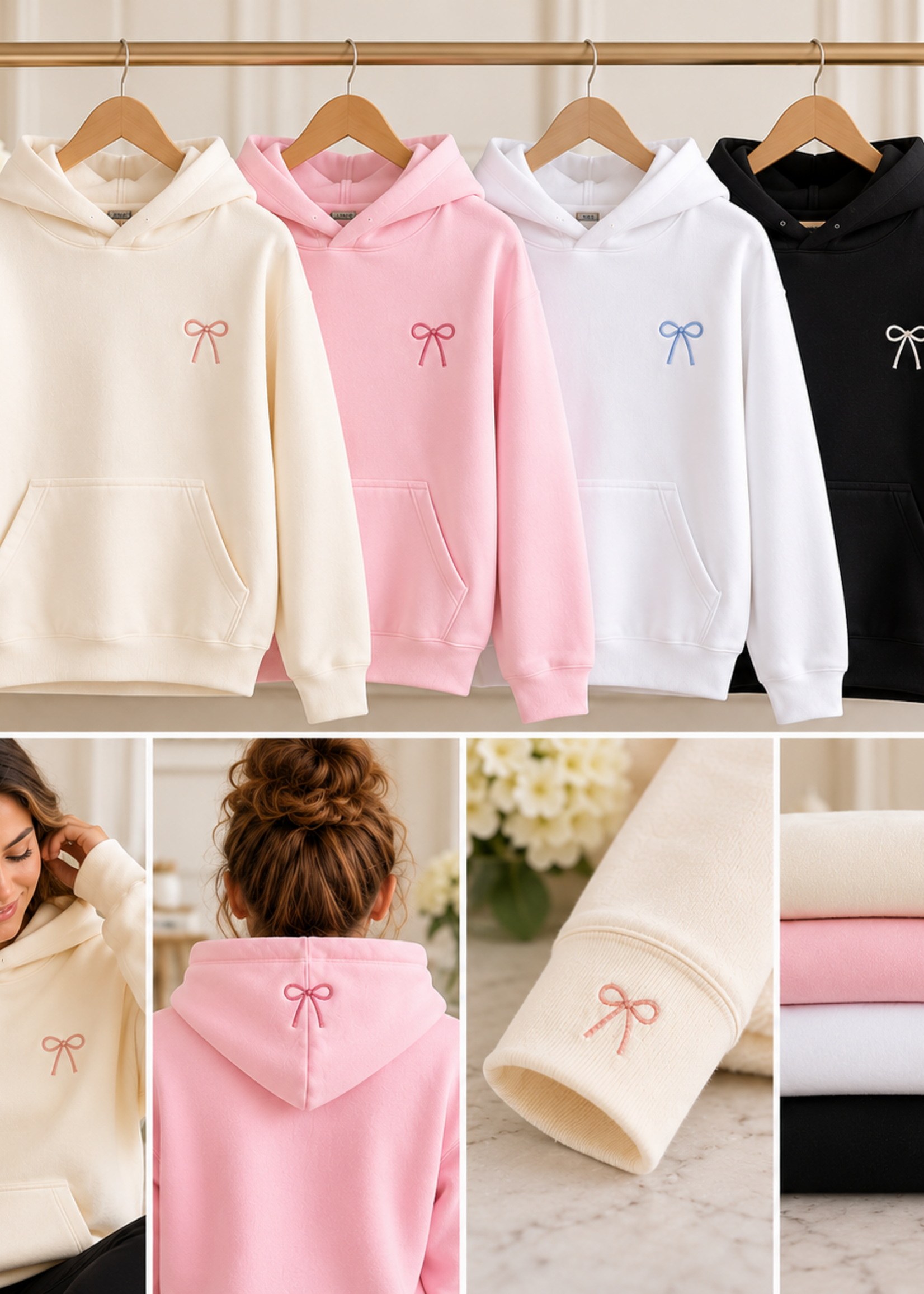 A Pretty Something A Pretty Something Personalized Embroidered Adult Hoodie with Pockets