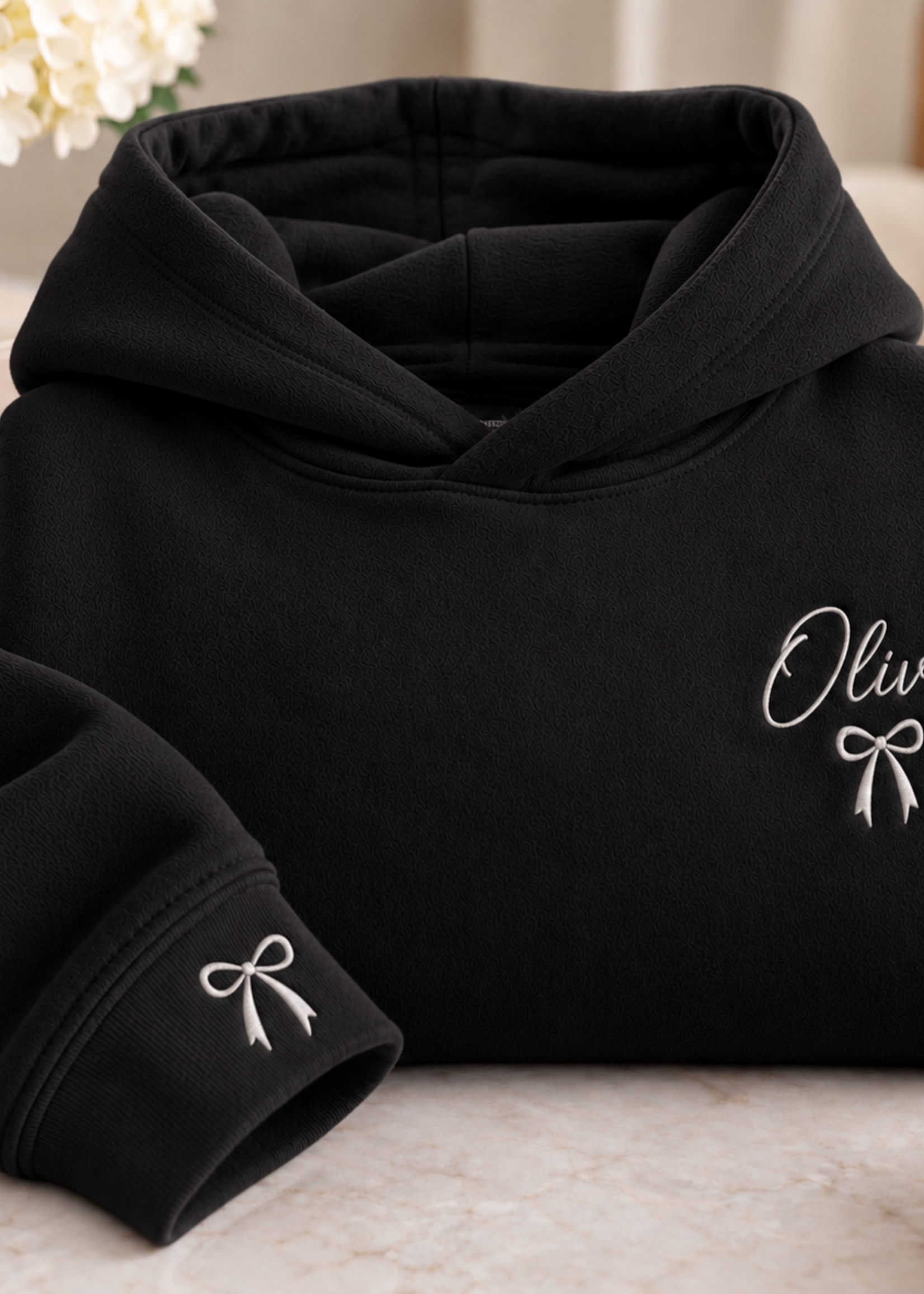 A Pretty Something A Pretty Something Personalized Embroidered Adult Hoodie with Pockets