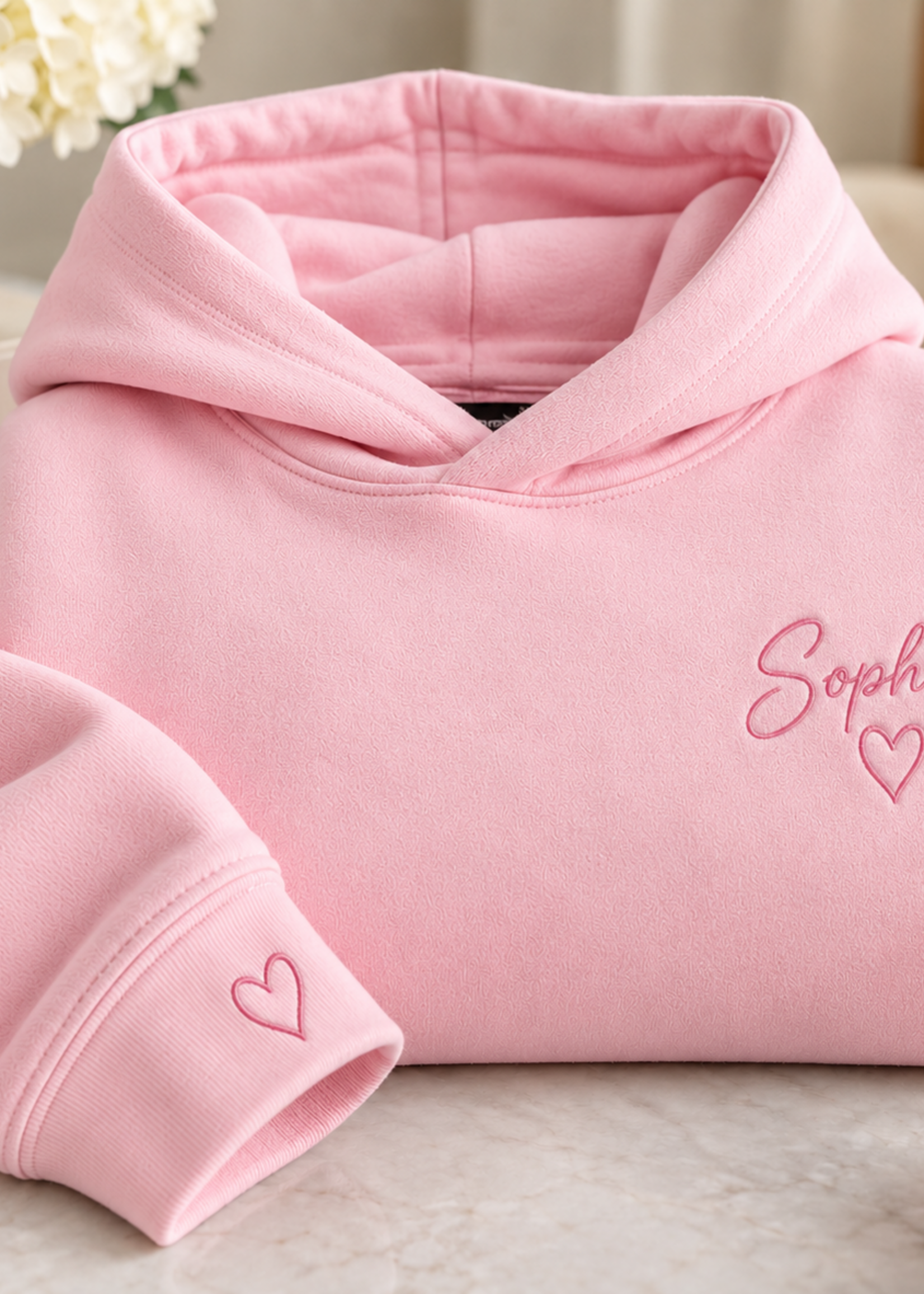 A Pretty Something A Pretty Something Personalized Embroidered Adult Hoodie with Pockets