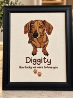 A Pretty Something The Forever Portrait | Custom Embroidered Pet Portrait