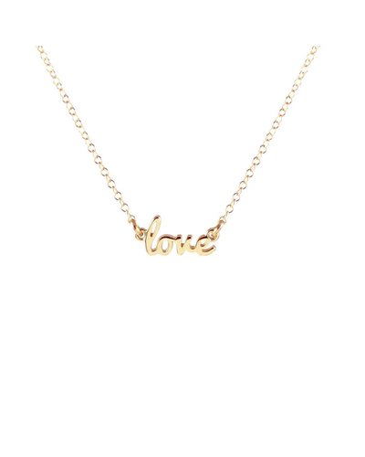 Buy Vertical Love Pendant, Horizontal Love Script Necklace, Gold Love  Letter Necklace, Inspirational Love Word Charm, Layered Gold Necklace  Online in India - Etsy