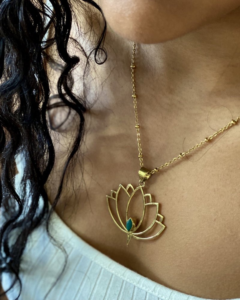 Boho Gal Jewelry BohoGal Aalia Lotus Necklace