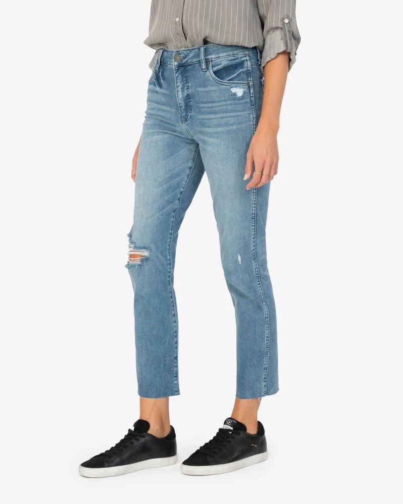 Kut Reese Hi Rise Ankle Straight Jean