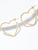 Ink+Alloy Ink+Alloy 1.5" Brass Heart Hoop Earrings