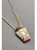 David Aubrey CHR118 Geo Stone Pendant Necklace